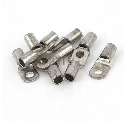 

10 Pcs 25mm2 Cable Copper Lug Terminal Connector for 6mm 1/4" Dia Bolt