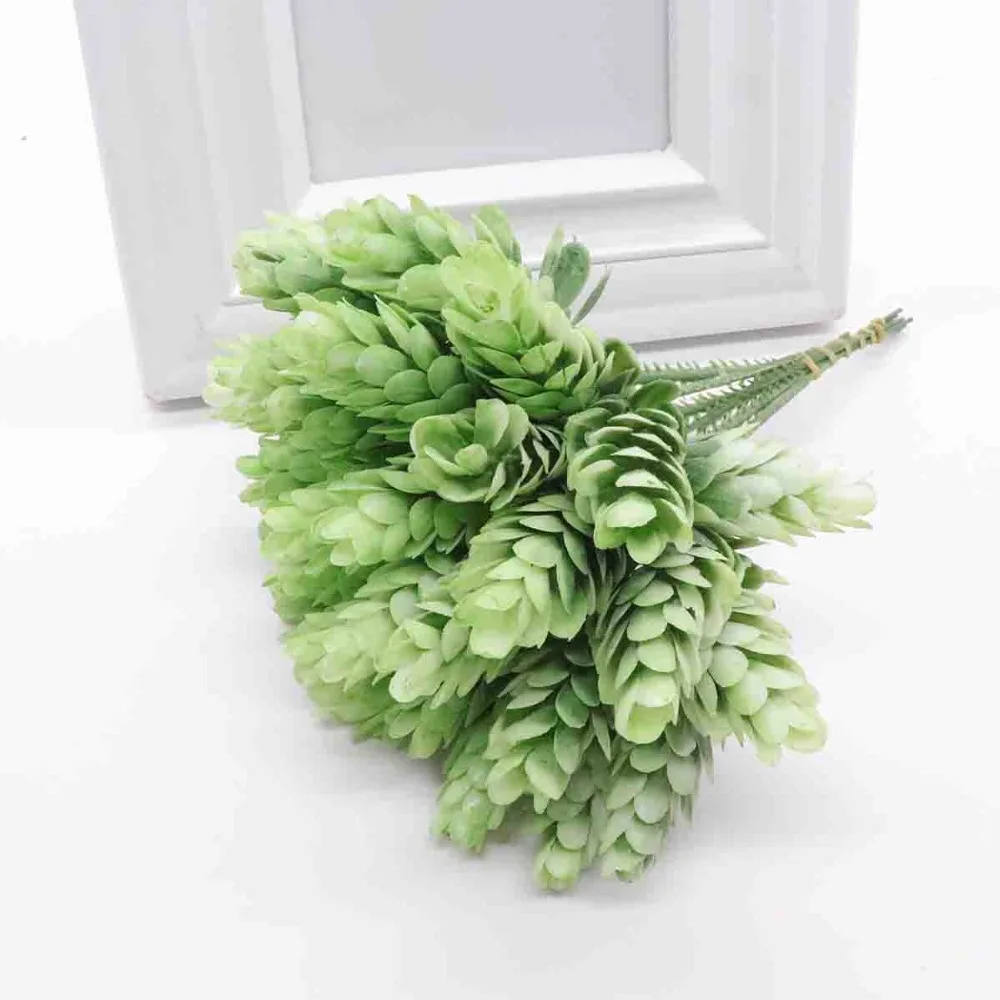 30 головок/пучок сосновый конус имитация ананаса трава искусственные растения DIY домашних ваз для украшения поддельные пластиковые цветок помпон