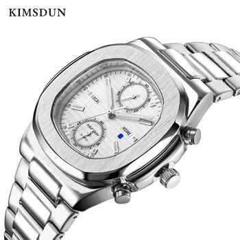

KIMSDUN New Mens Watch 2020 Top Brand Luxury Full Steel Military Wrist Watch Men 3ATM Waterproof Business Luminous Quartz Clock