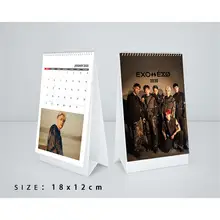 Kpop EXO Настольный календарь HD фото фотографии Годовая программа Obsession Chanyeol Kai ежедневный планировщик стола планировщик