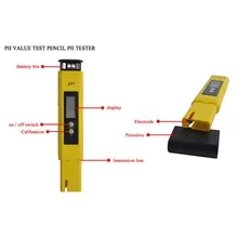 Stylo testeur d'acidité PH numérique 0.00 – 14.00, testeur de qualité de l'eau, haute précision, calibrage automatique pour Aquarium et piscine
