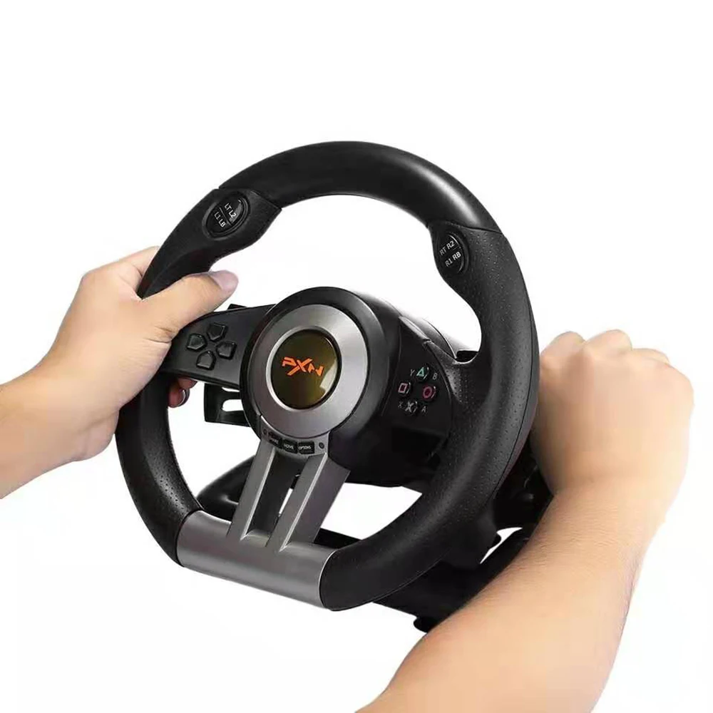  V3II Racing Gamepad 180 Degree Steering Wheel USB Vibration Dual Motor Gaming Remote Controller Fol