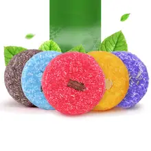 Горячее предложение, 55 г Круглый травяной шампунь для волос, мыло, питательное масло, контроль против перхоти, уход за волосами ручной работы, шампунь, волшебное мыло, чистое натуральное