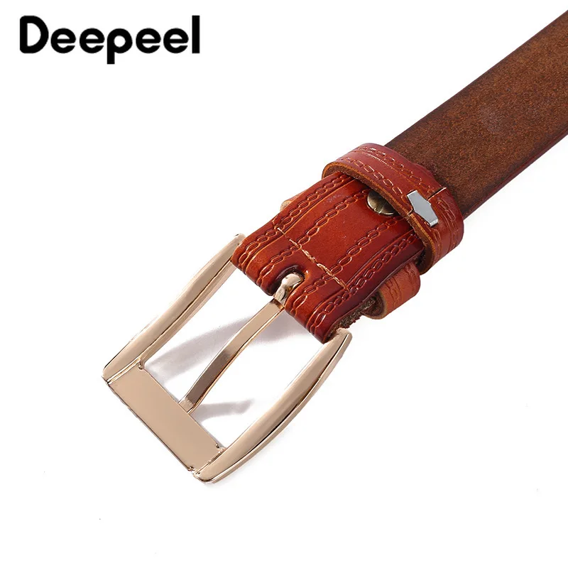 Deepeel, 1 шт., 2,8 см* 105 см-125 см, женский кожаный ремень с пряжкой, повседневный кожаный ремень с розовой пряжкой, декоративный широкий ремень YK665