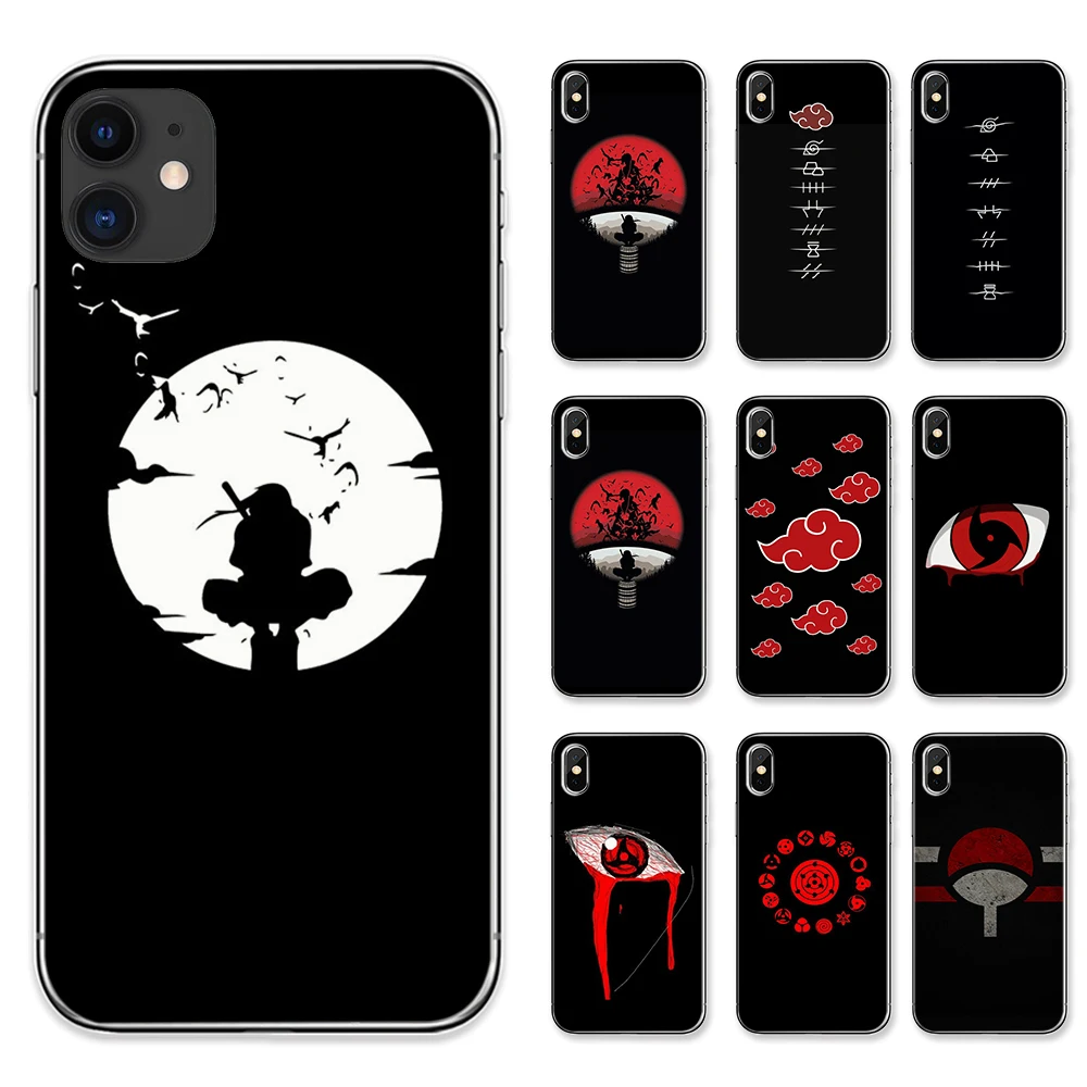 Черный чехол для телефона с японским Аниме Наруто Итачи IPhone 11 Pro Max 8 Plus 7 6S 5S SE X XS MAX