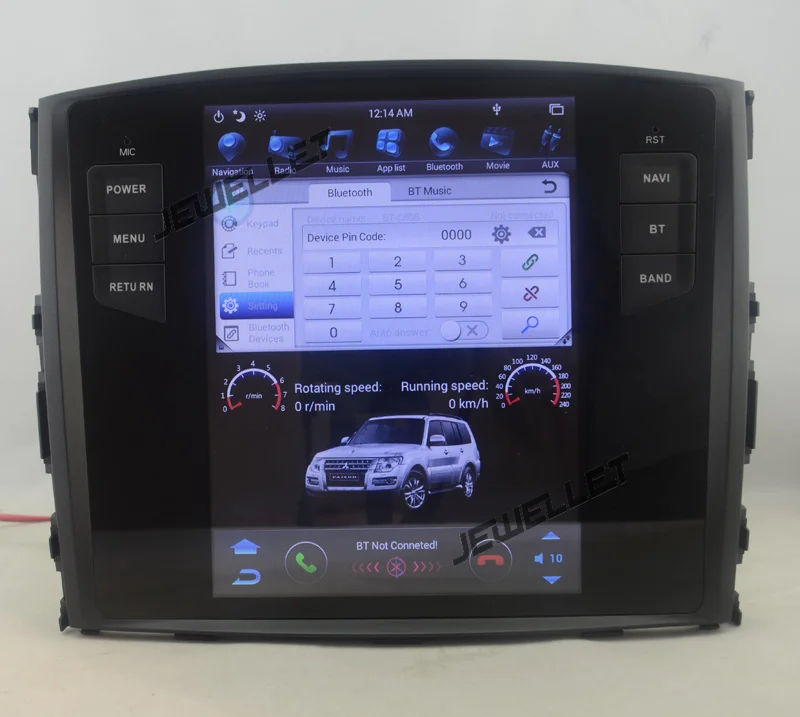 10," tesla стиль вертикальный экран android 4,4 четырехъядерный 32G Автомобильный gps Радио навигатор для Mitsubishi Pajero 2007