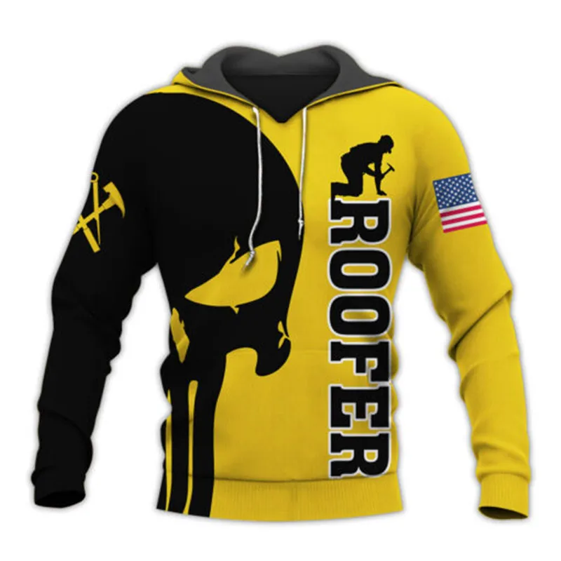 Roofer Art 3D Printed Sweatshirt /Zipper /Hoodie Casual Unisex Jacket Pullover Jacket Tops Style-R-311