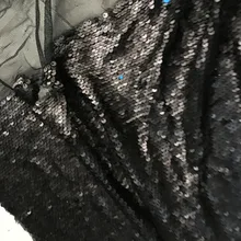 10 метров ширина 130 см Глянцевая темная расшитая блестками ткань блестящая ткань для платьев модная одежда вечерние праздничные декорации DHL