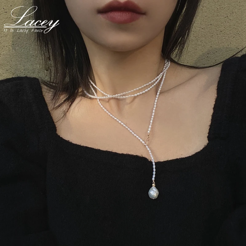 Ожерелье из натурального жемчуга в стиле барокко для женщин | Украшения и