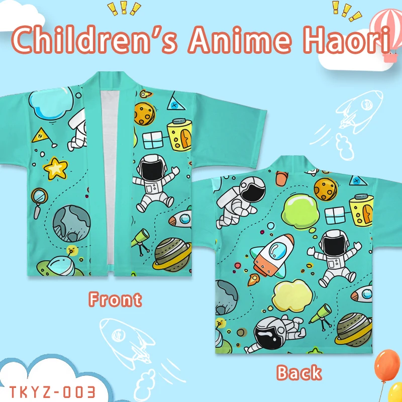 

ELBCOS Spacecraft Touken Ranbu Demon Slayer Doraemon Rabbite Totoro PikaQ Cat Crayon Shin-chan Kids Anime Haori Robes