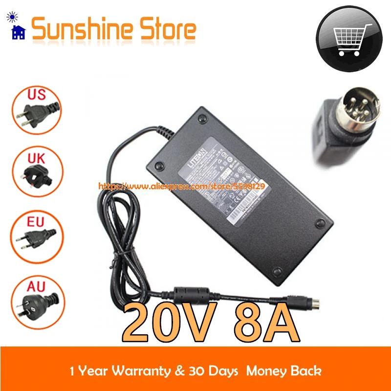 

Liteon 20V 8A 160W AC Adapter PA-1121-08 PA-1151-06D PA-1161-02 PA-15 FAMILY For Clevo 5600D 5620D For FUJITSU SIEMENS AMILO