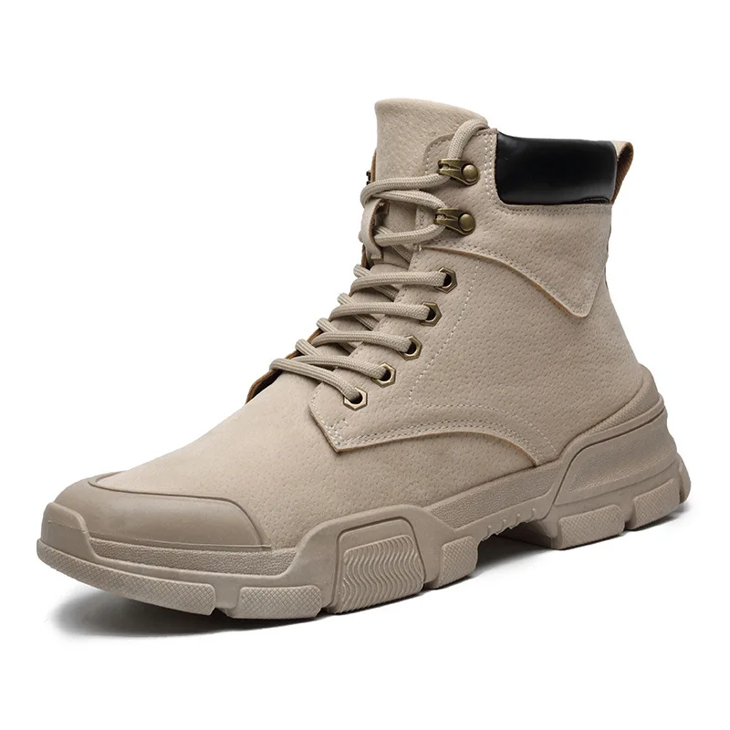 

Winter Casual Versatile Men Shoes Hight-top Wear-Resistant Men Martin Boots Worker Boot Versatile Trendy Shoes