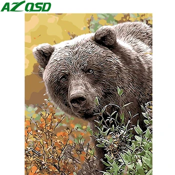 

AZQSD Oil Painting By Numbers Beer Picture Canvas Painting Kits Handpainted Gift Painting By Numbers DIY Animnal Home Decor