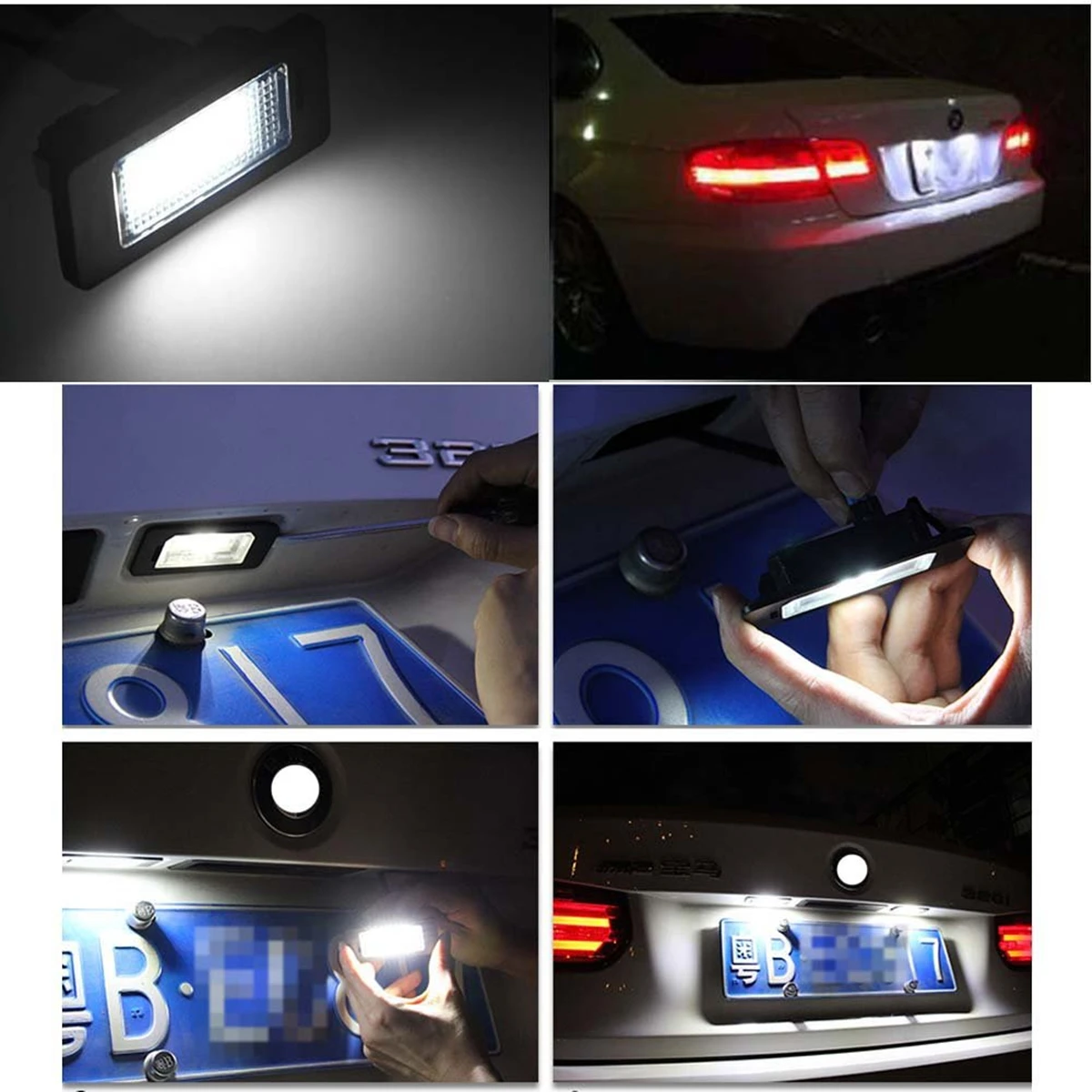 2 шт. 24LED ошибок автомобиля номерной знак света для BMW E82/E88 E90 E91 E92 E93 E39/E39 M5 E60 E61 E70 E71 Автомобильный свет номерного знака