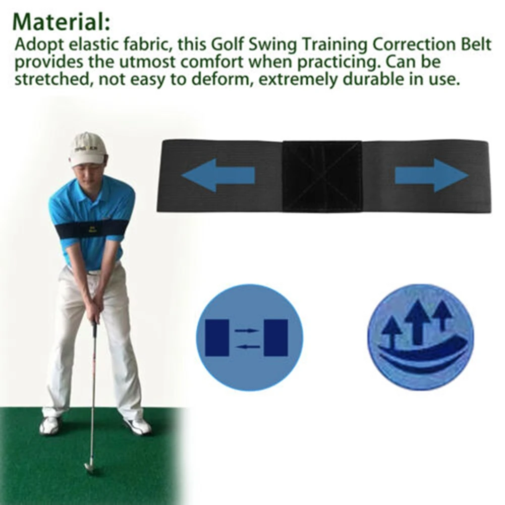 

Free Shipping Golf Swing Training Aid Arm Band Golf Hand Movement Correction Belt Professional TrainingTeaching Golf Beginner