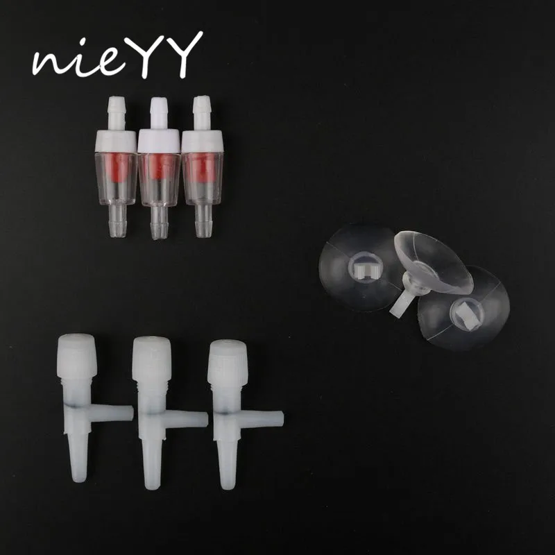 

10pcs Universal Adjustable Air Switch Pump Valve Regulator Check Valve Tracheal Suction Cup Of Fish Tank Aquarium Air Pump Parts