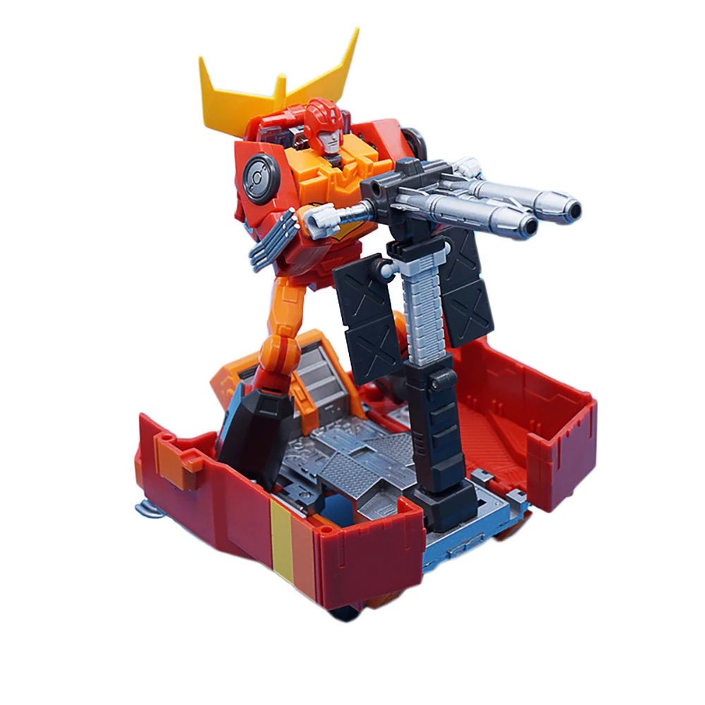 MFT MS19 MS-19 G1 Transformation Toy Rodimus Prime HotRod Commander Action Movie Figures Model ABS 12CM KO Deformation Car Robot