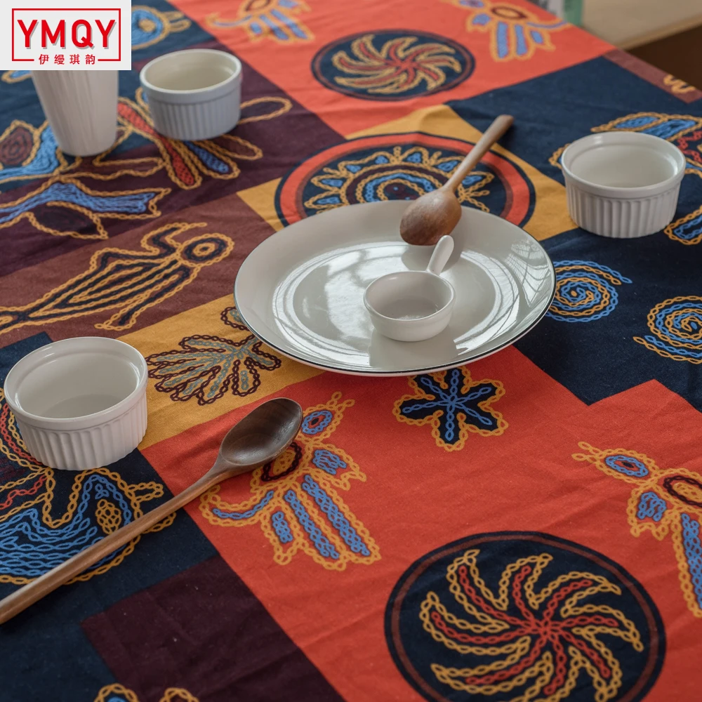 YMQY NarwalDate Maya Стиль Скатерти прямоугольник печатных пылезащитный толстые скатерти