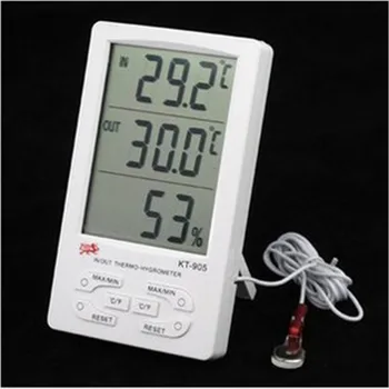 

KT905 Thermo-hygrometer Large LCD display screen Indoor and outdoor thermometer
