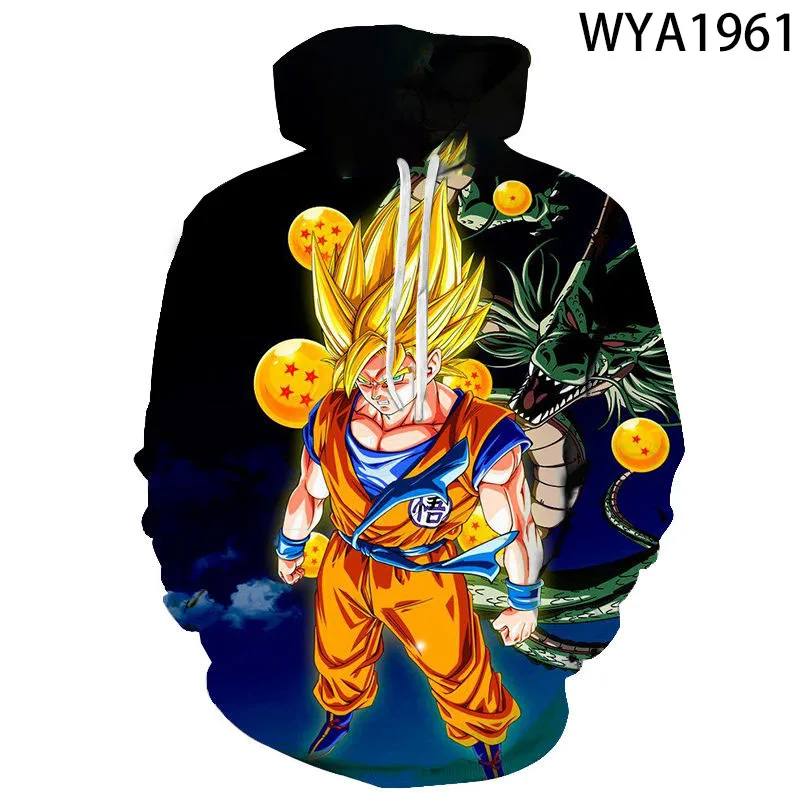 Hombres, mujeres y niños sudaderas con dragón de Anime de dibujos animados sudaderas con capucha DBZ 3D ropa informal con impresión chico chica niños Pullover chaqueta de moda