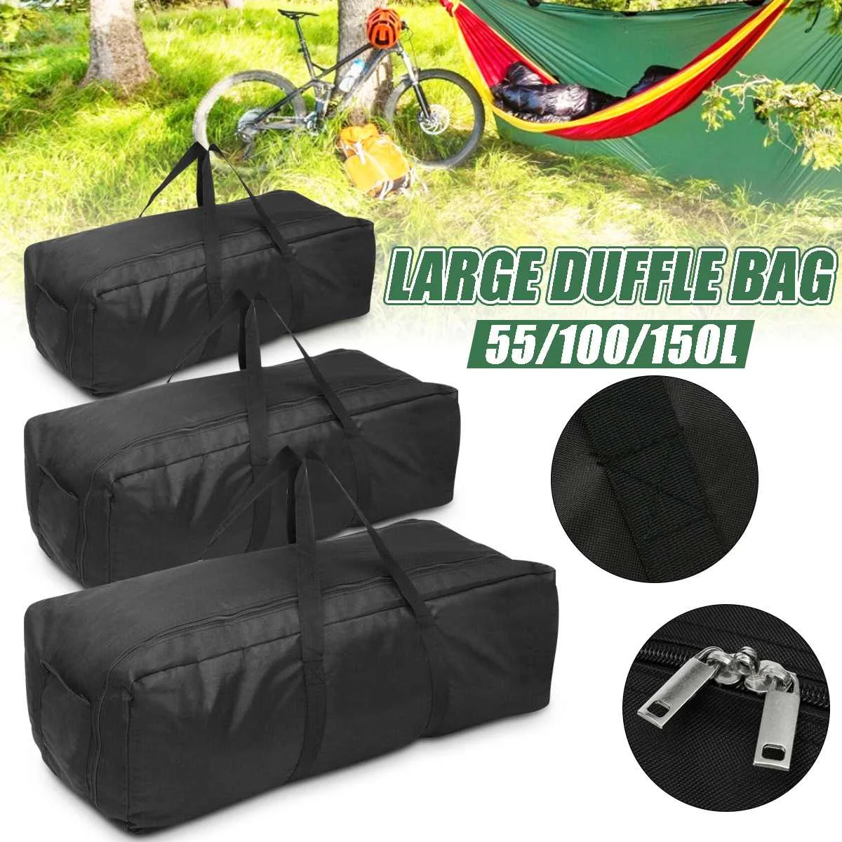 Gym-Bag Duffle 100L Weekend Travel Large-Capacity Black Waterproof Mens Outdoor 150L