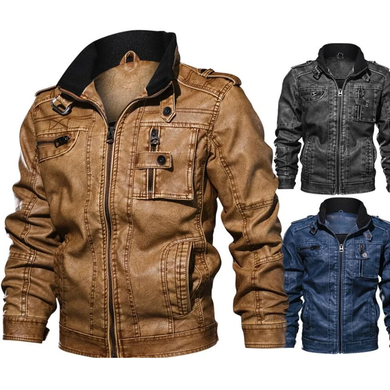 Куртка мужская зимняя из искусственной кожи Winderbreaker 7XL|Куртки искуственной кожи| |