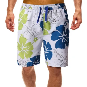 

Style Shorts Men Summer Beachwear Print Quick Dry Short Trousers Causal Drawstring Sportwear Male Shorts Plus Size 4XL 11.21