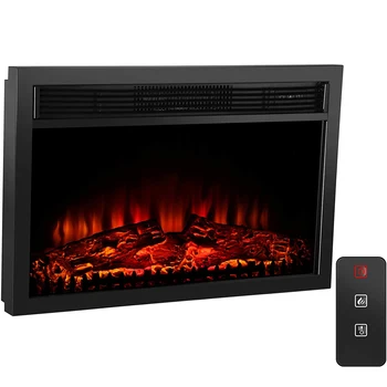 

Embedded Electric Fireplace Freestanding Stove Overheating Safety Protection Portable Indoor Space Heater Easy to Assemble US