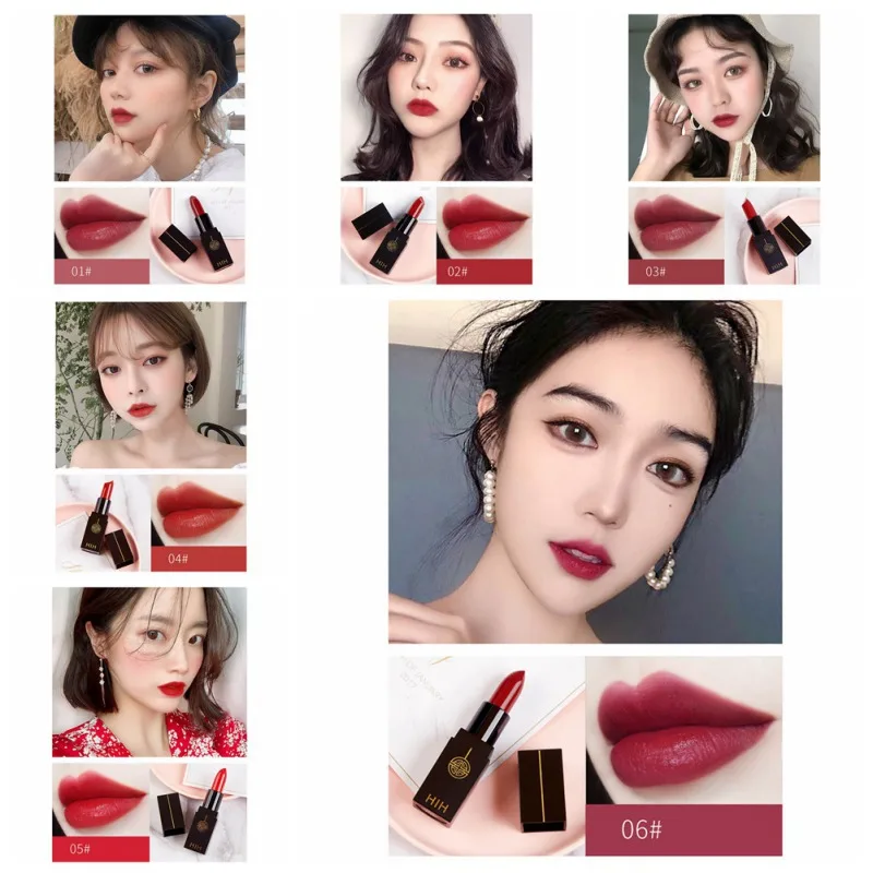 Matte Lipstick Black Tube Lipstick Long-lasting Waterproof Non-stick Cup Safety And Environmental Protection Excellent Material