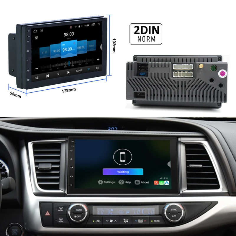 カーオーディオN10L2ラジオ10インチディスプレイ2DIN Bluetooth