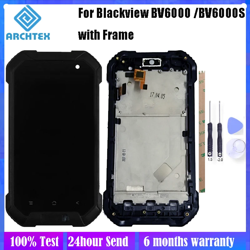 

For Original Blackview BV6000 BV6000S LCD Display + Touch Screen with Frame Digitizer Assembly Parts 100% Tested Free Tools