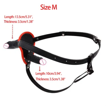 Double Penis Dildo Double Ended Strapon Ultra Elastic Harness Belt Strap On Dildo Adult Sex Toys for Woman Couples Sex Products 6
