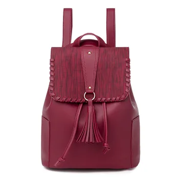 

Mochilas European and American Style Popular Women's Tassel Backpack Multi-purpose Portable Light Luxury Retro Small Backpack