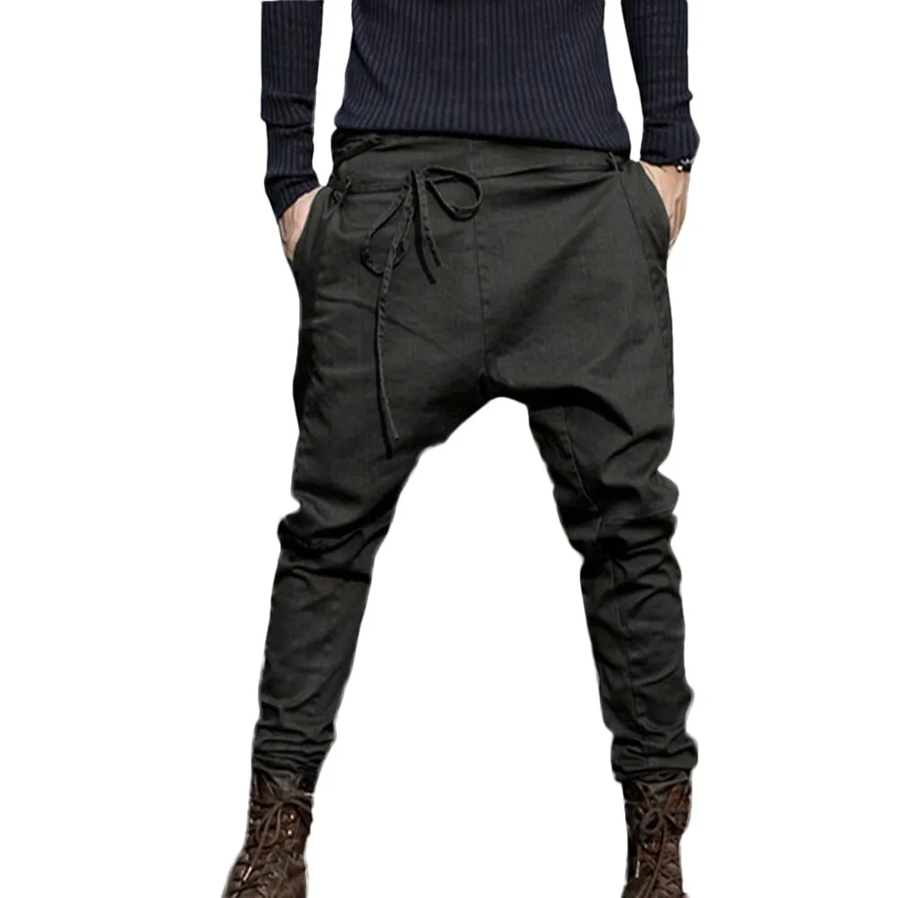 

JAYCOSIN Men's pants solid Drawstring Sweatpants Man Joggers Patchwork Work Trousers Mens Fashion Autumn Hip Hop pant cotton