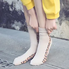 Модные цветные женские носки с леопардовым узором, модные популярные носки с леопардовым принтом на весну, лето и осень, новые сексуальные носки с леопардовым принтом