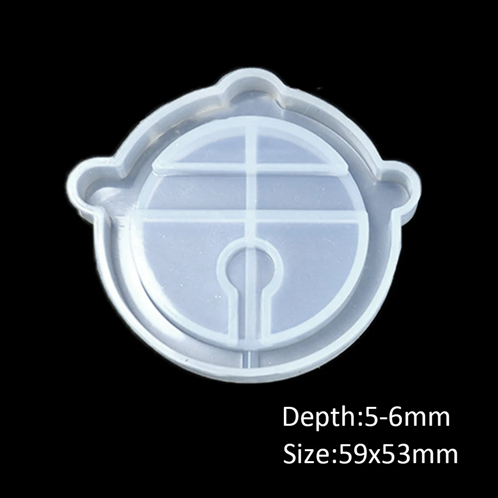 59x53mm Новые Клубничные прозрачные силиконовые формы смолы ледяные звезды шейкер Брелоки для ключей блестящая форма DIY инструмент для выпечки ювелирных изделий, 10Yc7453 - Цвет: 59x53mm