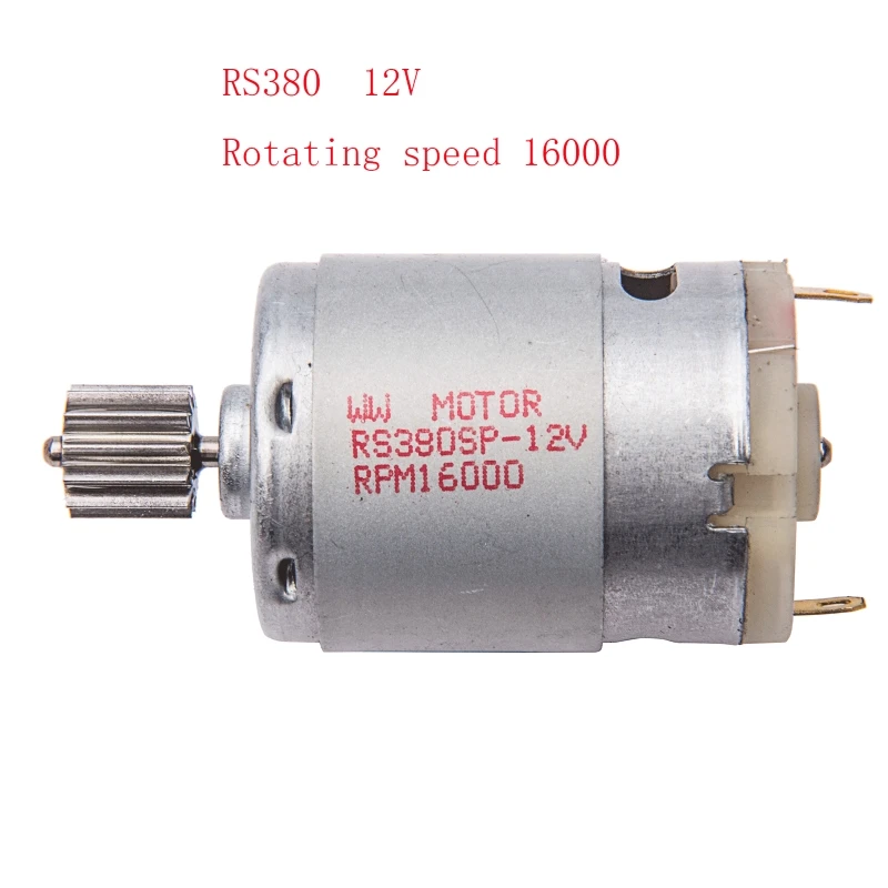Ensemble des huit moteurs RS-380/390/550/555/570 12V-24V pour drones, alignés avec leurs axes.
