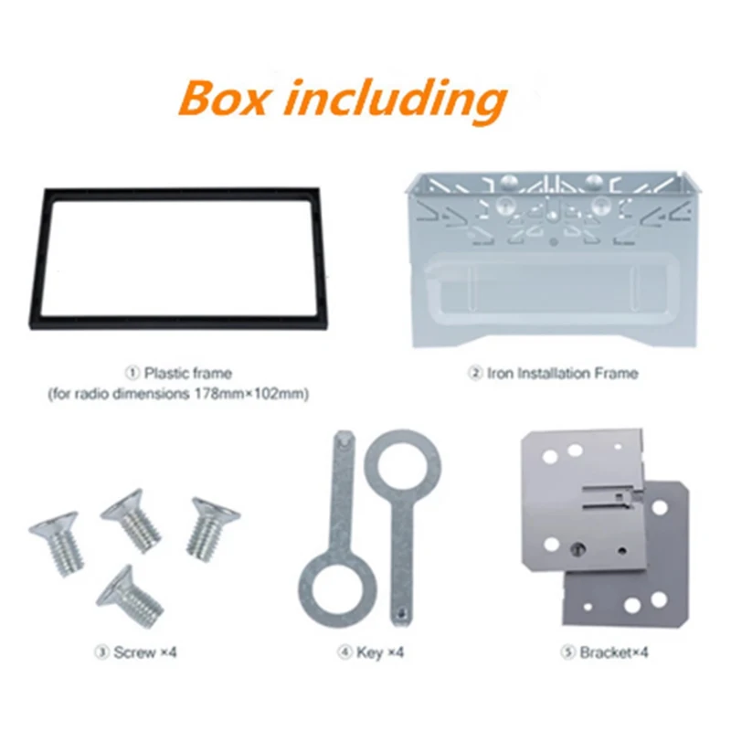 2Din Fittings Kit Radio Head Unit Installation Frame General 2Din Fittings Kit Automotive Radio Player Box car radio housing