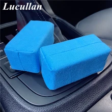 Lucullan 3 uso lateral auto nano bloco de cerâmica pintura revestimento esponja especial para o carro cristal chapeamento almofada revestimento macio