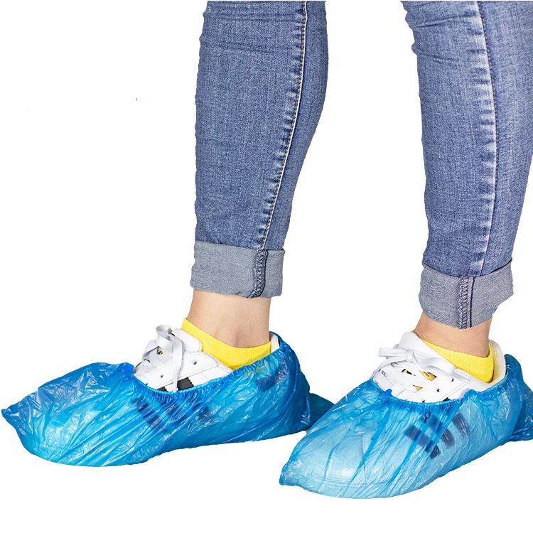 

100-Pack Disposable Shoe Cover Anti-slip Shoes Covers PE Elastic Universal for Dust Bacterial Protection
