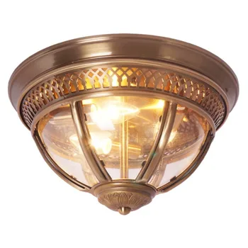 

Rh European glass dome lamp hotel bedroom lamp garden living room aisle LED porch balcony ceiling lamps