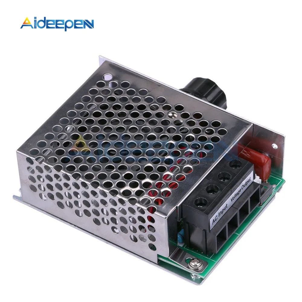 AC 110V 220V 10000W высокой мощности SCR регулятор напряжения регулятор скорости регулятор температуры переключатель диммер термостат Вентилятор охлаждения