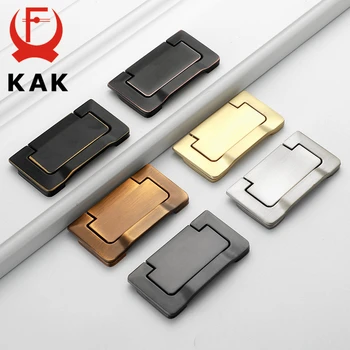 

KAK Hidden Tatami Door Handle Floor Handle Bench Drawer Knobs Zinc Alloy Black Door Pulls Kitchen Cabinet Handle Hardware