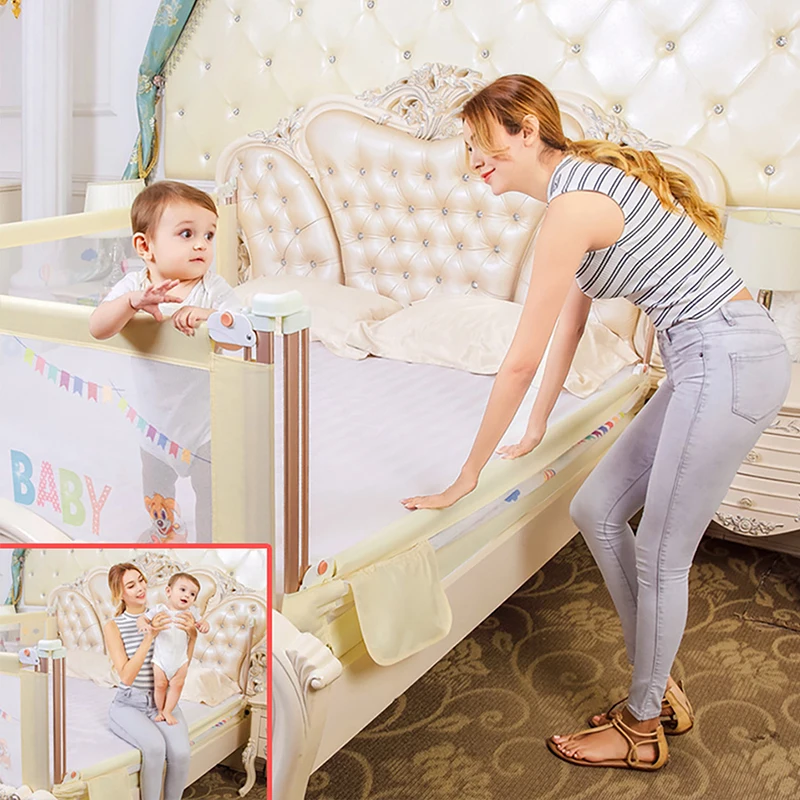  Baby Bed Fence Safety Gate Babe Barrier For Beds Crib Rails Security Fencing Baby Playpen Activity 