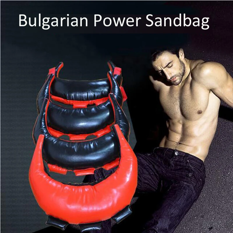 Bulgarian Power Bag 5-20KG Fitness Boxing Training Sandbag Empty Weightlifting Judo PU Leather MMA Strength Exercise Punching