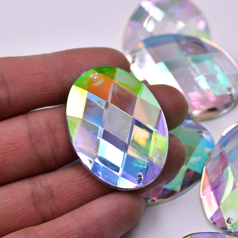 JUNAO-30x40mm-Clear-Crystal-Big-Sewing-Rhinestones-Oval-Strass-AB-Flat-Back-Crystals-Applique-Acrylic-Gems (5)