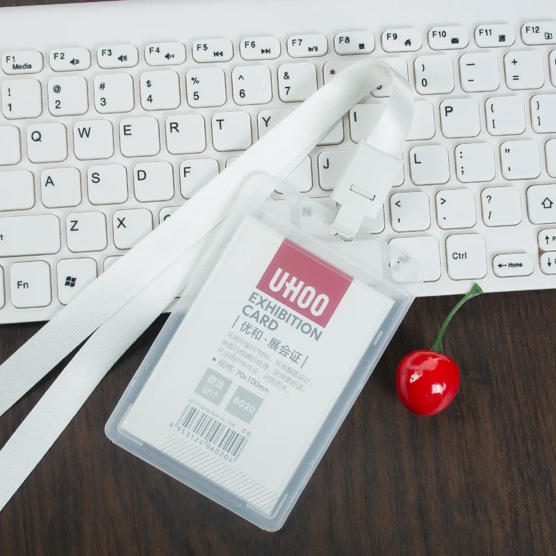 10pcs large name tag folder ID card box badge employee student neck badge label name tag sign sleeve