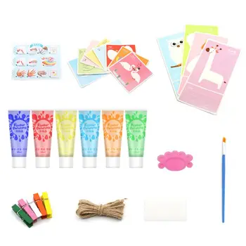 

30ml Finger Paint 6/8/12 Colors Set Washable Kids Finger Paint Supplies Gift X6HB
