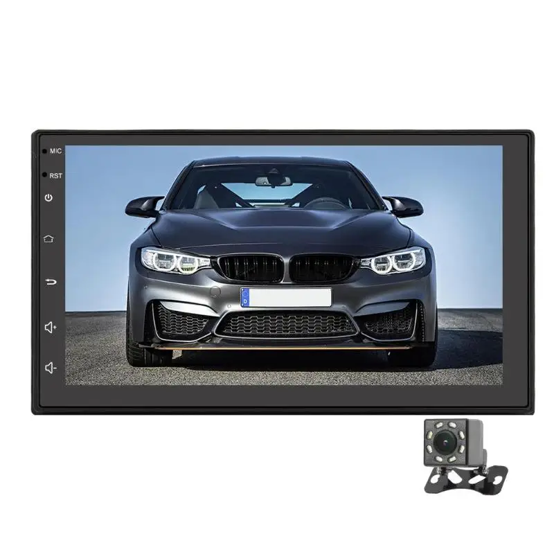 T9218 7 дюймов Android 7,1 автомобильная стереосистема Bluetooth gps AM FM радио MP5 плеер - Цвет: with camera