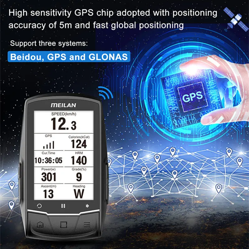 Meilan M1 M2 Fiets Computer Draadloze Kilometerteller Fietsen Stopwatch Mtb  Gps Snelheidsmeter Kilometer Teller Voor Fiets Accessoires - AliExpress  Sports \u0026 Entertainment